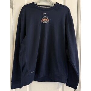 Men's NIKE Therma Fit Blue Hawks Basketball Crew Neck Sweatshirt SIZE Large L